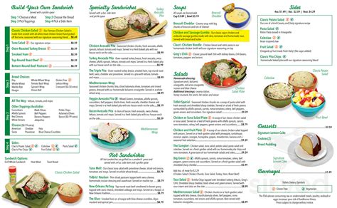 Claras Tidbits Restaurant Delivery Menu 